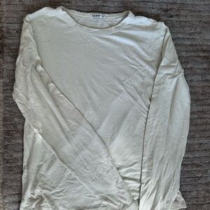 Buck Mason lightweight Long-Sleeve Crew in pale sage green